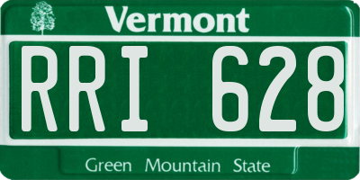 VT license plate RRI628