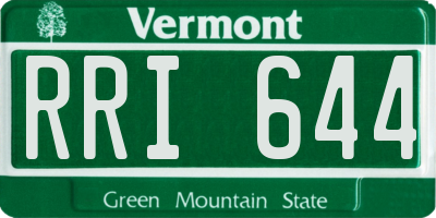 VT license plate RRI644