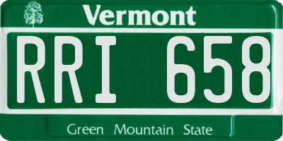 VT license plate RRI658