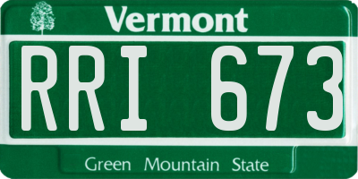 VT license plate RRI673