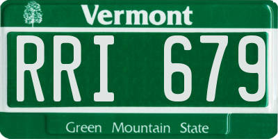 VT license plate RRI679