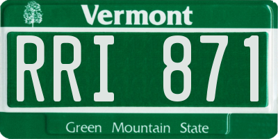 VT license plate RRI871