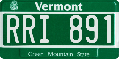 VT license plate RRI891