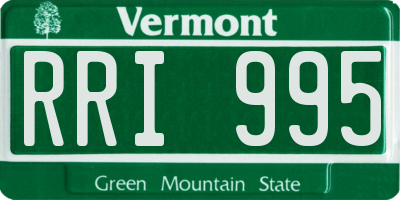 VT license plate RRI995