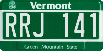 VT license plate RRJ141