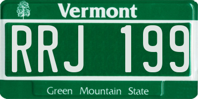 VT license plate RRJ199