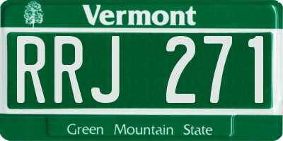 VT license plate RRJ271