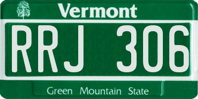 VT license plate RRJ306