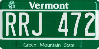 VT license plate RRJ472