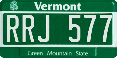 VT license plate RRJ577