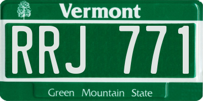 VT license plate RRJ771