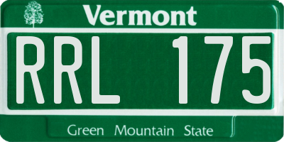 VT license plate RRL175