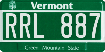 VT license plate RRL887