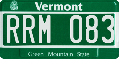 VT license plate RRM083