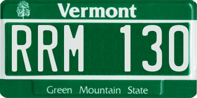 VT license plate RRM130