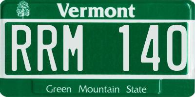 VT license plate RRM140