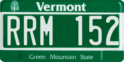 VT license plate RRM152