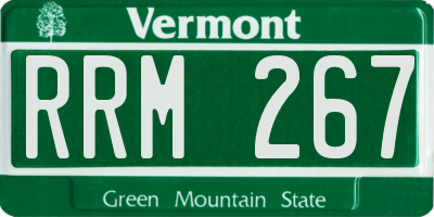 VT license plate RRM267