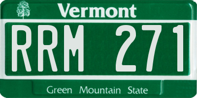 VT license plate RRM271