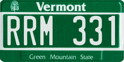 VT license plate RRM331