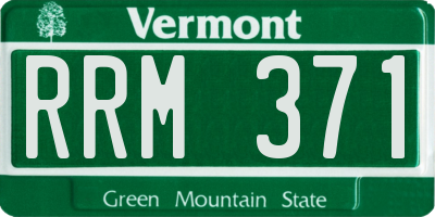 VT license plate RRM371