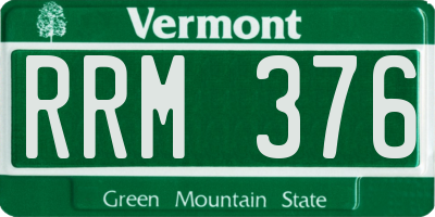 VT license plate RRM376