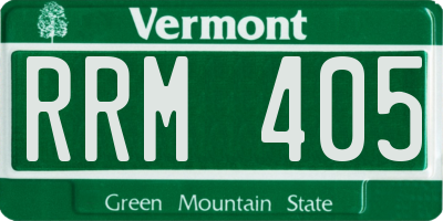 VT license plate RRM405