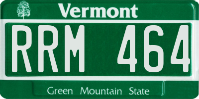 VT license plate RRM464