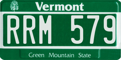VT license plate RRM579
