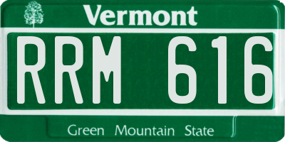 VT license plate RRM616