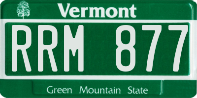 VT license plate RRM877