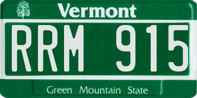 VT license plate RRM915