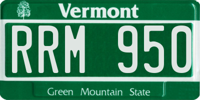 VT license plate RRM950
