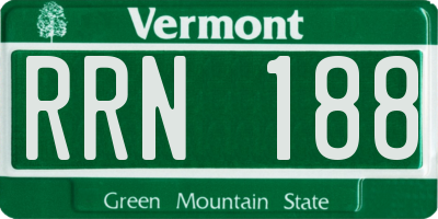 VT license plate RRN188
