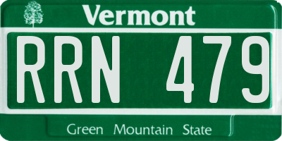 VT license plate RRN479
