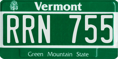 VT license plate RRN755