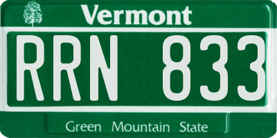 VT license plate RRN833