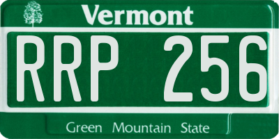 VT license plate RRP256