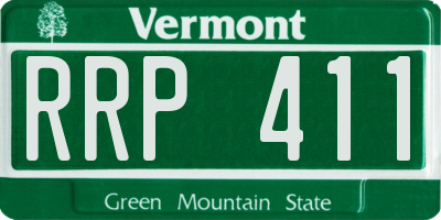 VT license plate RRP411