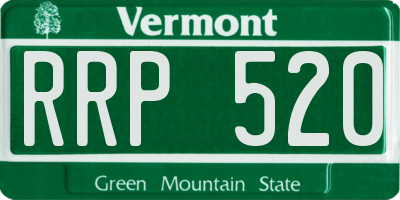 VT license plate RRP520