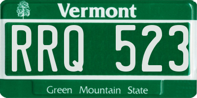 VT license plate RRQ523