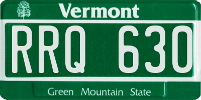 VT license plate RRQ630