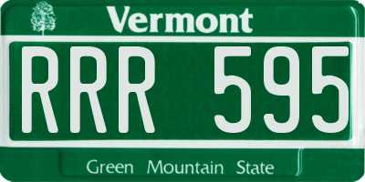 VT license plate RRR595