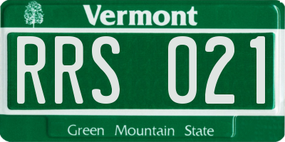 VT license plate RRS021