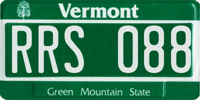VT license plate RRS088