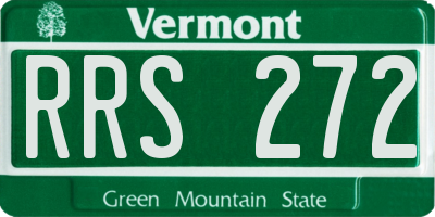 VT license plate RRS272