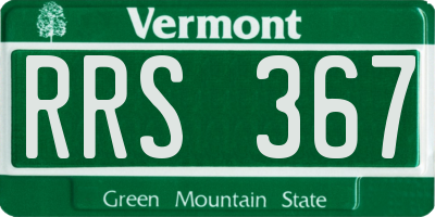VT license plate RRS367