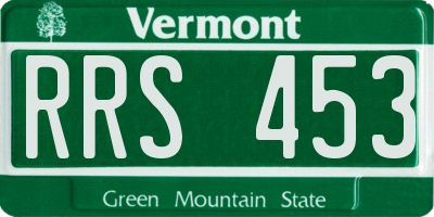 VT license plate RRS453