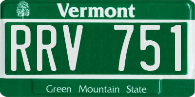 VT license plate RRV751