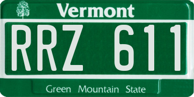 VT license plate RRZ611